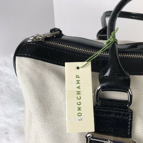 LONGCHAMP Twill & Leather Medium Duffle Tote - Picture 5 of 12